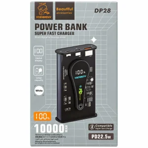 پاوربانک شفاف 10000mAh و شارژ سریع VDENMENV مدل DP28