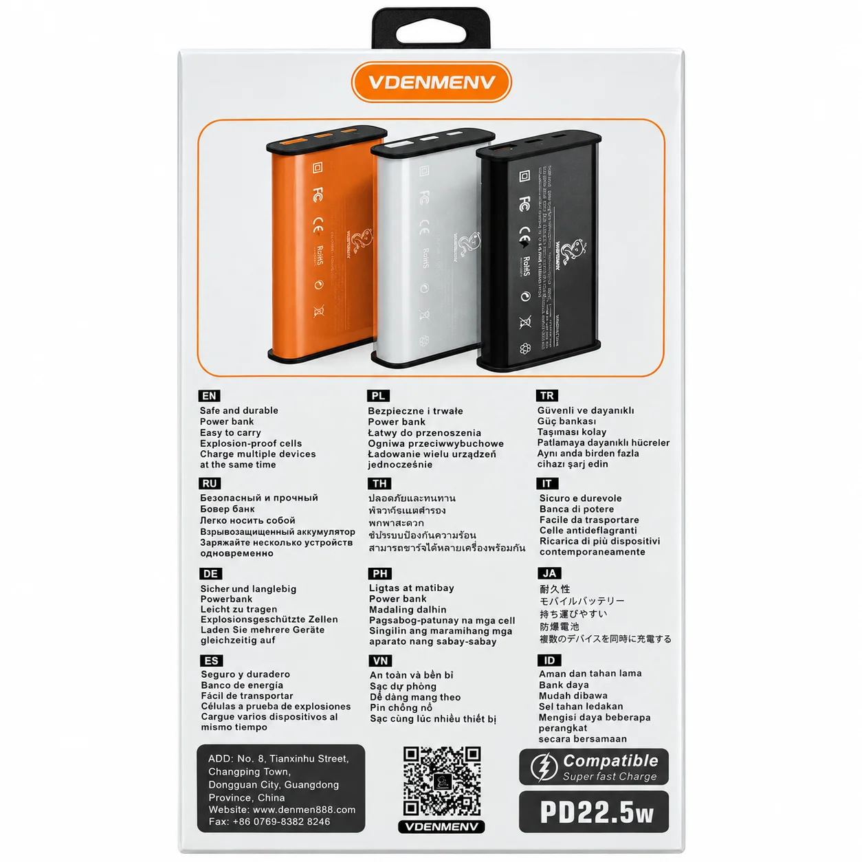 پاوربانک شفاف 10000mAh و شارژ سریع VDENMENV مدل DP28 - تصویر 2