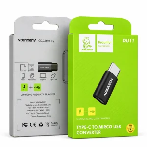 تبدیل Micro USB به Type-C برند ویدن‌منی (VDENMENY) مدل DU11 - نقره‌ای