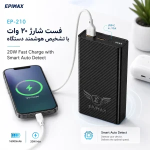 پاوربانک فست شارژ 30000 میلی‌آمپر ساعتی پرودو (porodo)