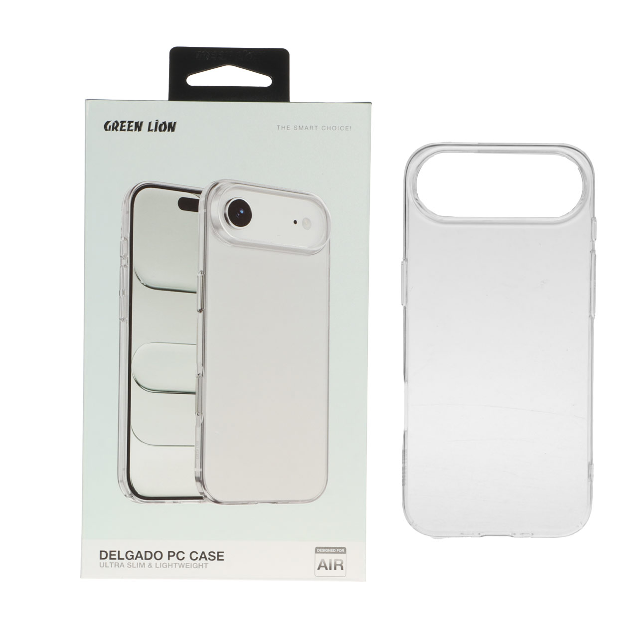 قاب اورجینال Green Lion شفاف Delgado Pc Case مدل Apple iPhone 17 Air (پک دار)