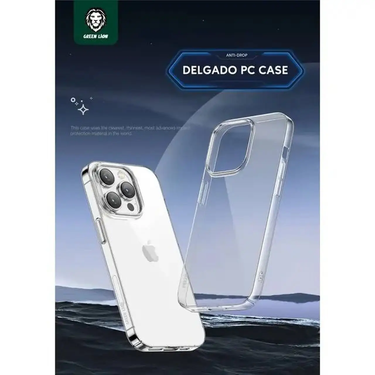 قاب اورجینال Green Lion شفاف Delgado Pc Case مدل Apple iPhone 17 Air (پک دار) - تصویر 4